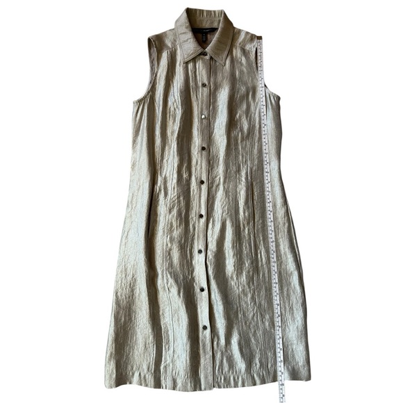 NWT WHBM Metallic Shirt Dress Sz 0 - Picture 11 of 15